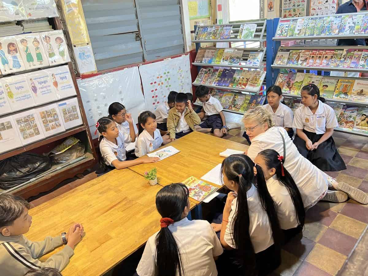 TDSO Teacher and students participating in an interactive classroom activity.