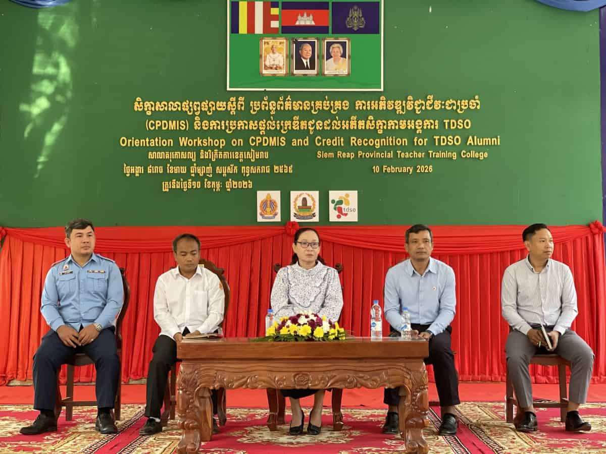 TDSO Panel of educators seated on stage during a formal event.
