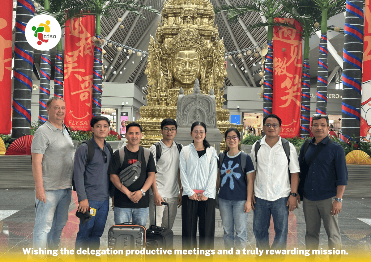 TDSO Nepal delegation at a cultural site, promoting teacher development and support initiatives.