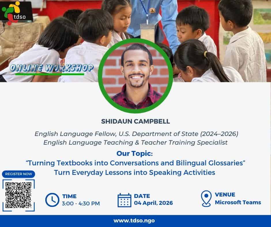 TDSO Online workshop for English language teachers and students.