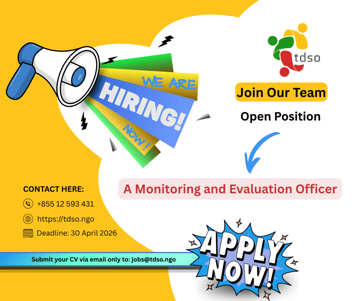 TDSO TDSO recruitment for Monitoring and Evaluation Officer position.