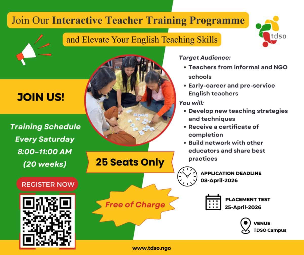 TDSO Teacher training programme for English teachers and NGO staff.